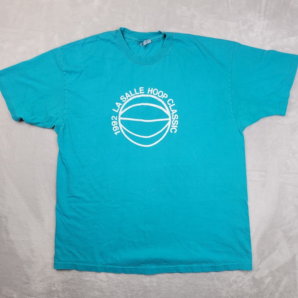 Vintage Hanes Shirt Men 2XL Basketball La Salle Hoop Classic 90s‎ Single Stitch
